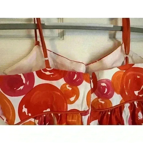 London Times Floral Coral Babydoll Dress size 4 Vacation, Dance, Casual, Spring - Picture 4 of 6